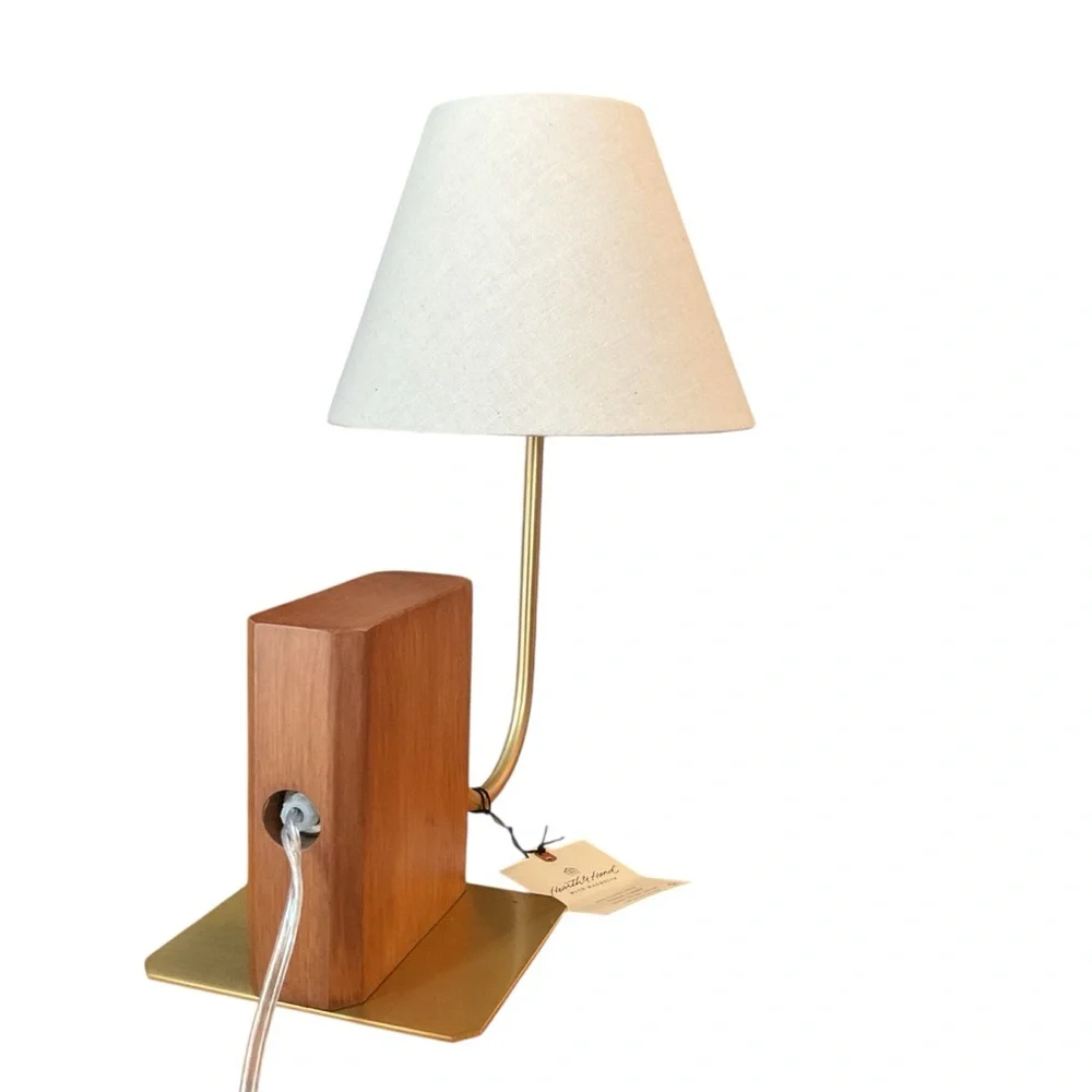 Wood Mid Tone Bookshelf Lamp - Hearth & Hand™ with Magnolia